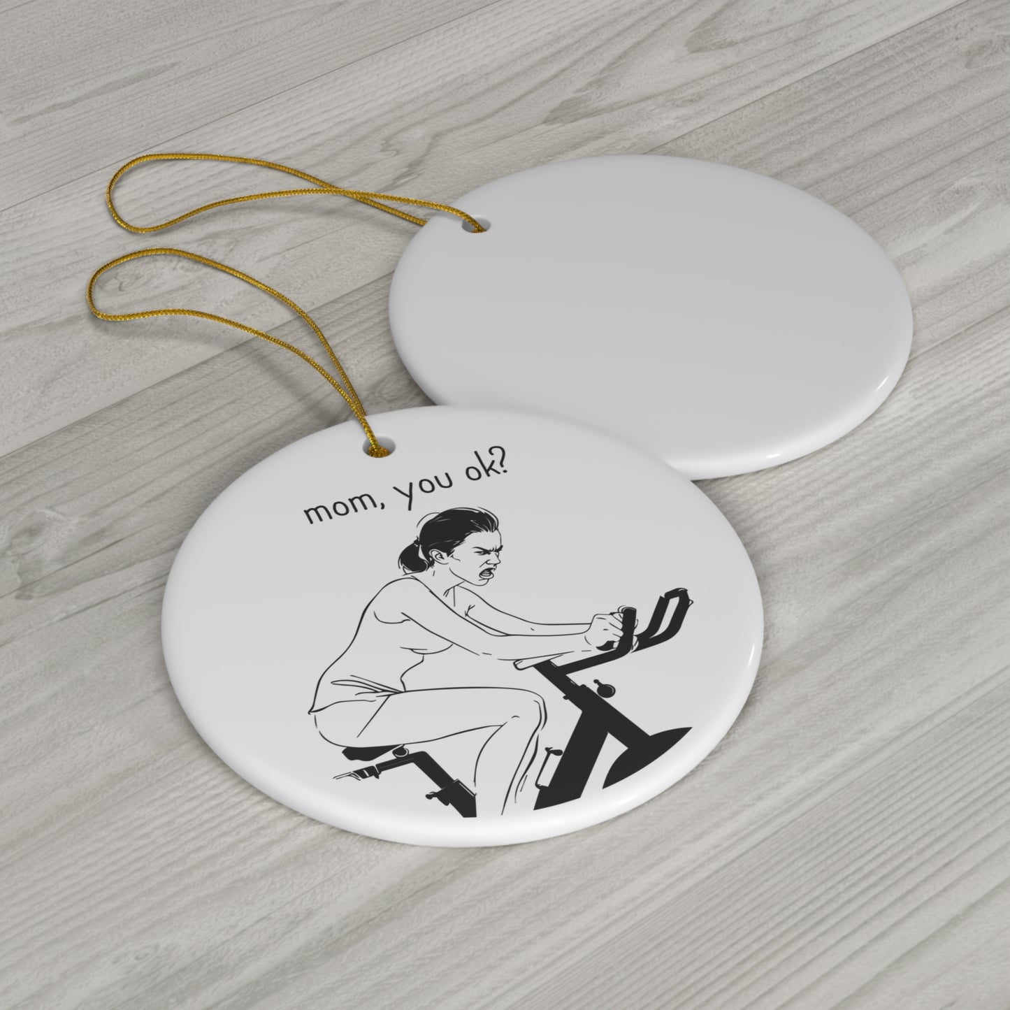 Mom, You Ok? Ceramic Christmas Ornament | Funny Holiday Decor | Hilarious Gift for Moms | Christmas Gift