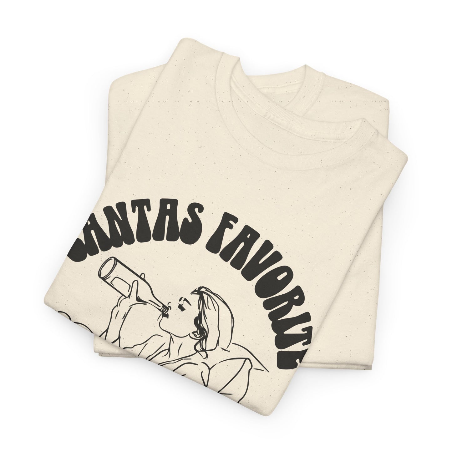 Santa's Favorite Hot Mess Graphic T-Shirt | Funny Holiday Shirt | Cozy Comfort Colors | Unisex Christmas Gift for Men & Women