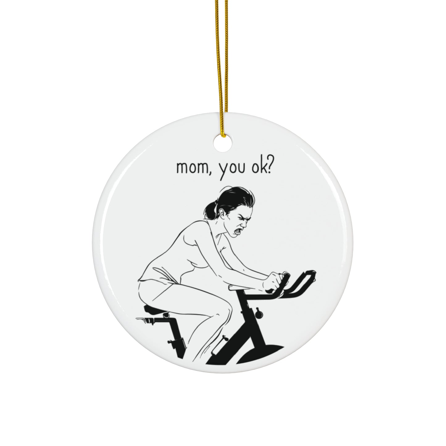 Mom, You Ok? Ceramic Christmas Ornament | Funny Holiday Decor | Hilarious Gift for Moms | Christmas Gift